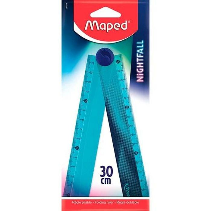 Regla Maped Nightfall Azul Plástico 30 cm 18 Unidades 1