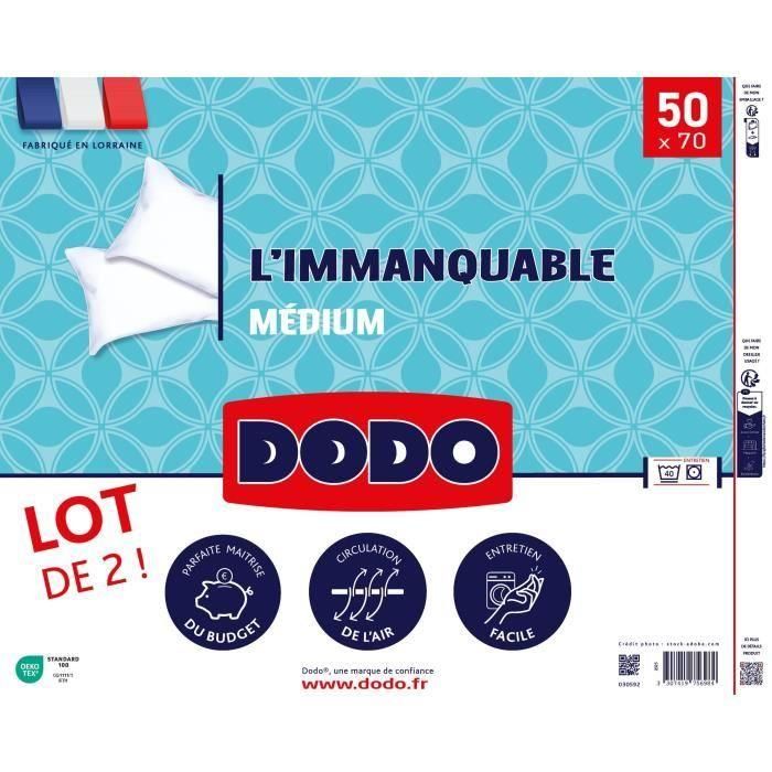 DODO - Juego de 2 almohadas - EL IMPERDIBLE - 50 x 70 cm - Blanco DODO - Juego de 2 almohadas - EL IMPERDIBLE - 50 x 70 cm - Blanco