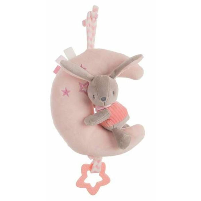 Creaciones Llopis Luna Caja de Música Conejo Rosa Terciopelo 25 cm Creaciones Llopis Luna Caja de Música Conejo Rosa Terciopelo 25 cm