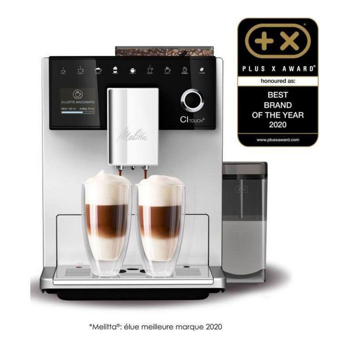 Melitta CI Touch F630-101 Cafetera Superautomática con Molinillo, Depósito Extraíble 1.8L, 2 Depósitos Granos, Pantalla Táctil, Plata 6 Melitta CI Touch F630-101 Cafetera Superautomática con Molinillo, Depósito Extraíble 1.8L, 2 Depósitos Granos, Pantalla Táctil, Plata 6
