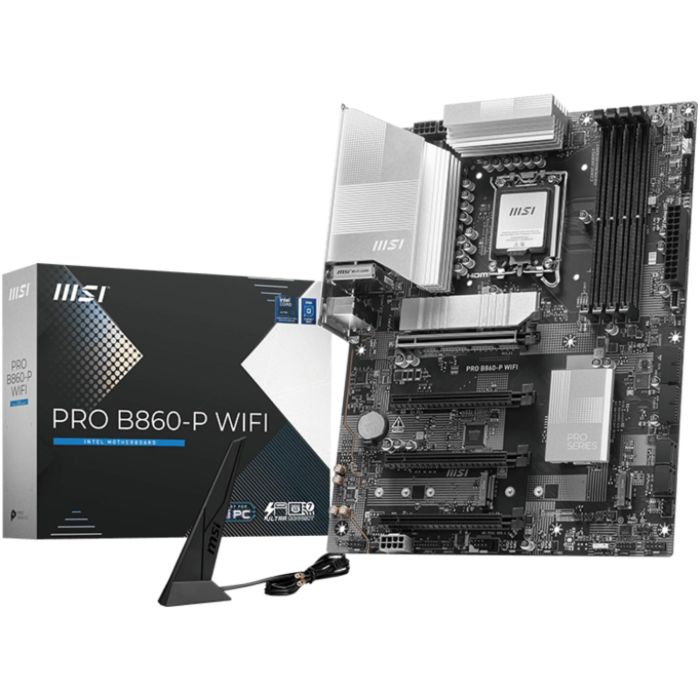 MSI Placa Base PRO B860-P WiFi (601-7E41-02S) ATX DDR5 Wi-Fi 7 Intel B860 LGA 1851 PCIe 5.0