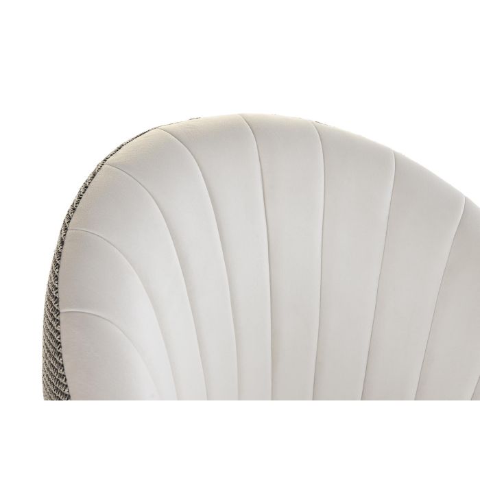 Sillón DKD Home Decor Blanco Negro Dorado 69 x 66 x 85 cm 2