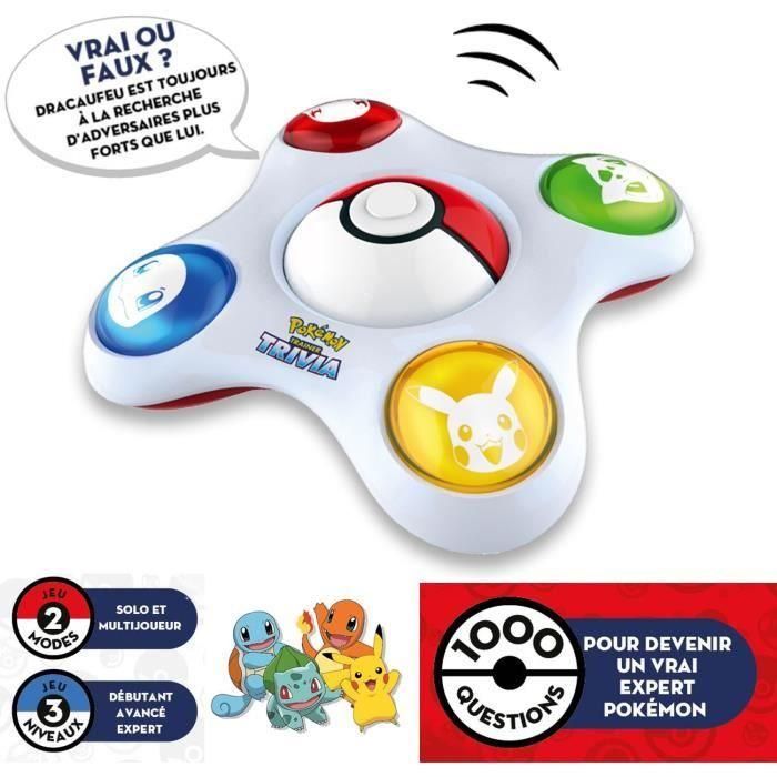 Bandai Pokémon Trainer Quiz Juego Electrónico Interactivo con 1000 Preguntas sobre el universo Pokémon - Habla Francés 1 Bandai Pokémon Trainer Quiz Juego Electrónico Interactivo con 1000 Preguntas sobre el universo Pokémon - Habla Francés 1