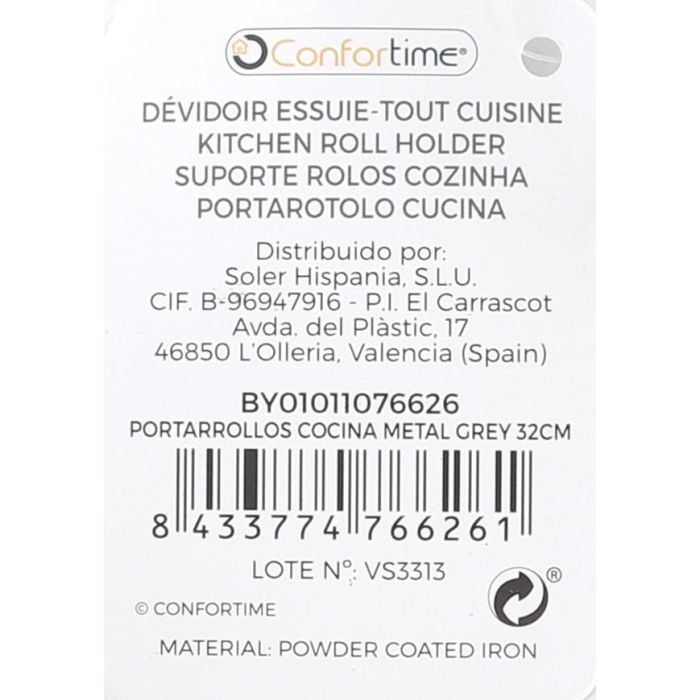 Portarrollos de Cocina Metal Grey 32 cm - Confortime (36 Unidades) 5 Portarrollos de Cocina Metal Grey 32 cm - Confortime (36 Unidades) 5