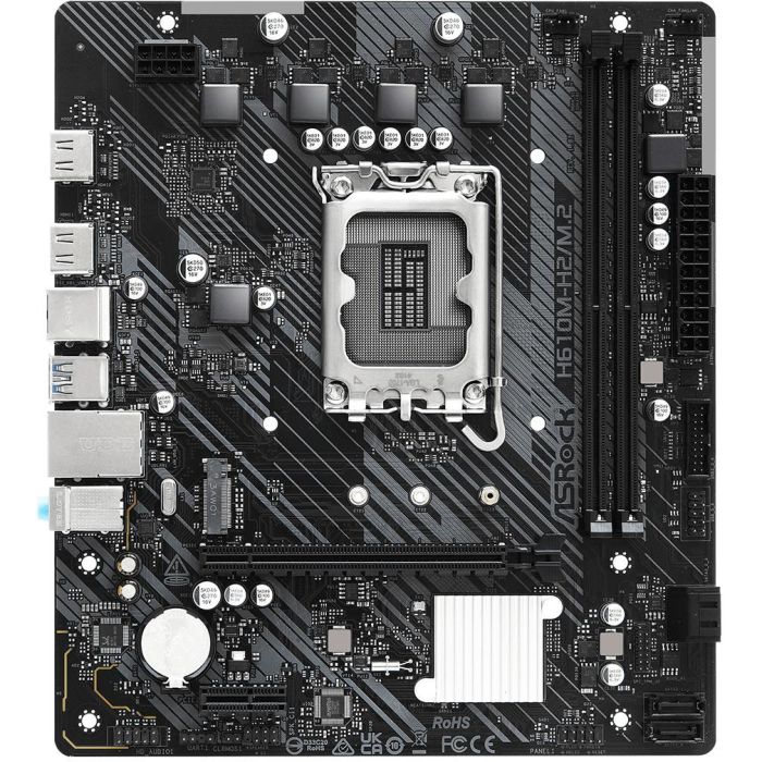 Asrock Placa Base H610M-HDV/M.2, Compatible con Intel Core 12ª-14ª Gen, DDR4 3200MHz, M.2, HDMI 2.1, Micro ATX 1