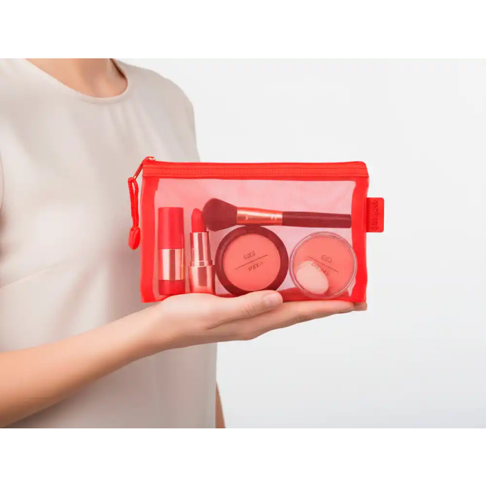 Liderpapel Bolsa Zipper Bag Poliéster Transpirable Multiusos DIN A6 Rojo 6