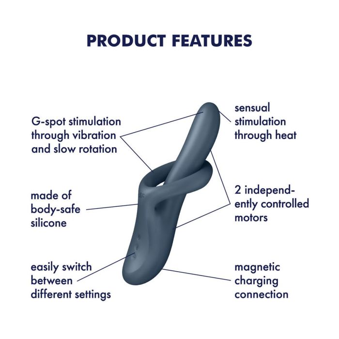 Vibrador Punto G Satisfyer Gris 2 Vibrador Punto G Satisfyer Gris 2