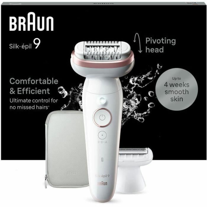 Braun Silk-épil 9 Depiladora Eléctrica 9-030 - Depilación Fácil para Piel Suave y Duradera - Blanco / Rosa 5