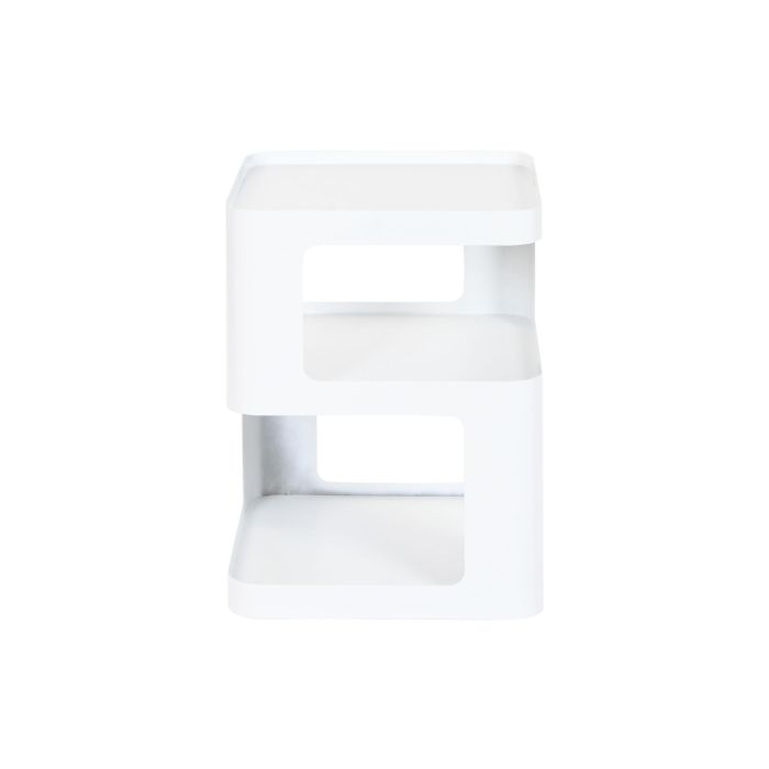 DKD Home Decor Mesita Auxiliar Urban de Metal Blanco 40x54x40 cm, con 1 Estante