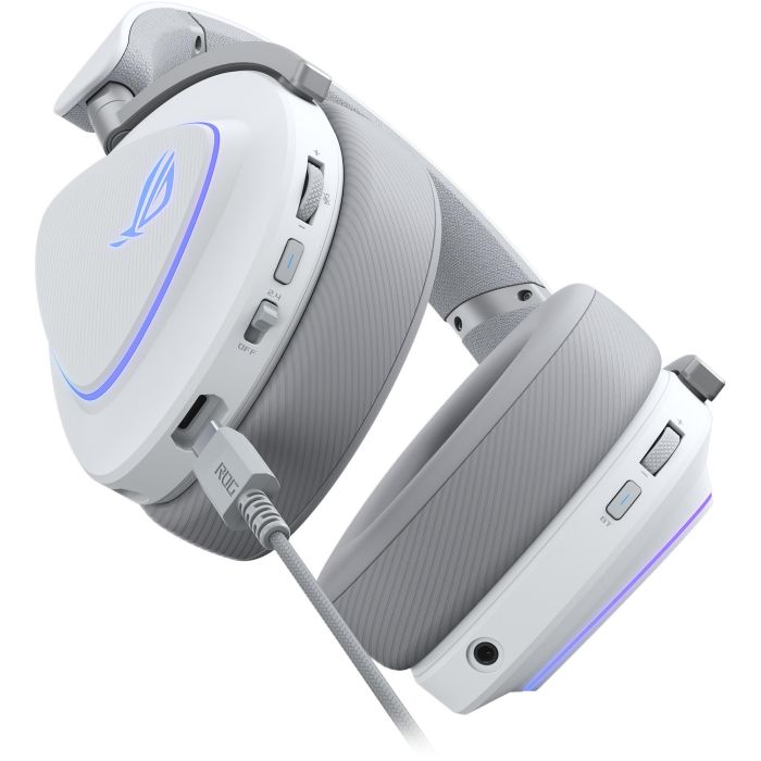 ASUS ROG Delta II Auriculares Gaming Inalámbricos/Alámbricos USB-C con Micrófono Extraíble y Luz RGB, Blanco 7