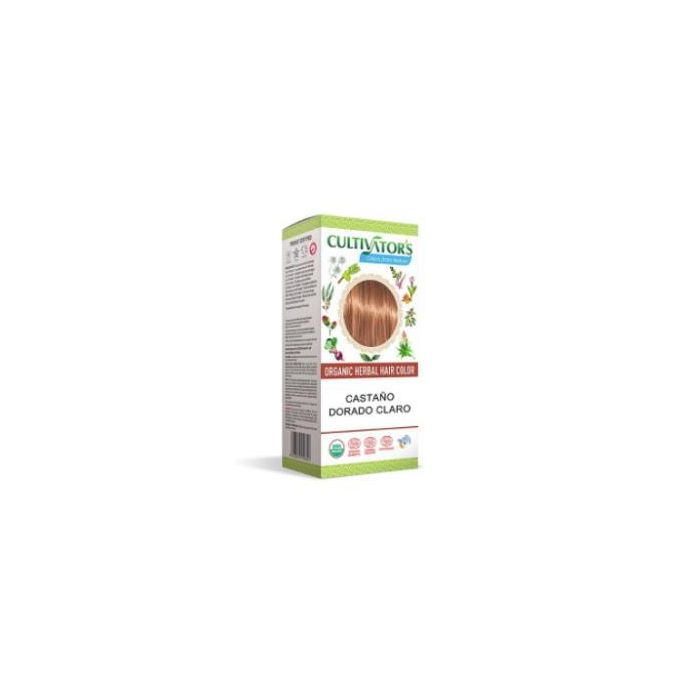 CULTIVATORS Tinte Orgánico Castaño Dorado Claro 100g Ecocert - Cobertura Canas 100% - Vegano