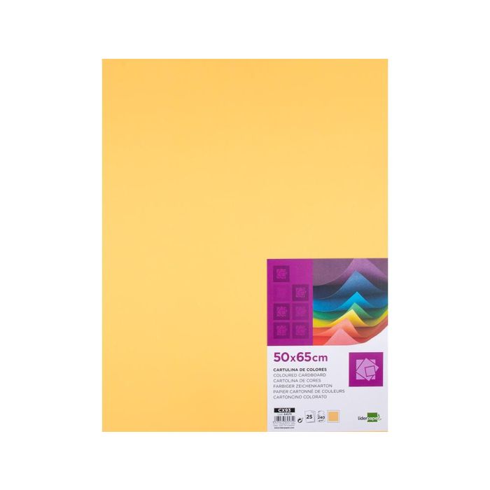 Cartulina Liderpapel 50x65 cm 240 gr-M2 Oro Paquete De 25 Hojas 1