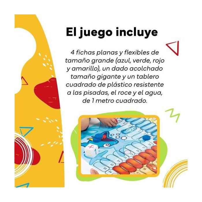 Cayro Juego Parchís Gigante de Suelo 100x100 cm Plástico 4