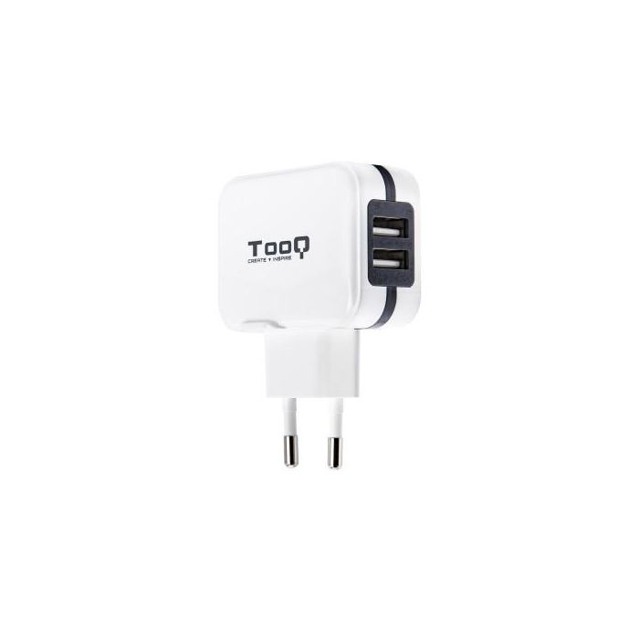 Cargador de Pared TooQ TQWC-1S02WT/ 2xUSB/ 17W