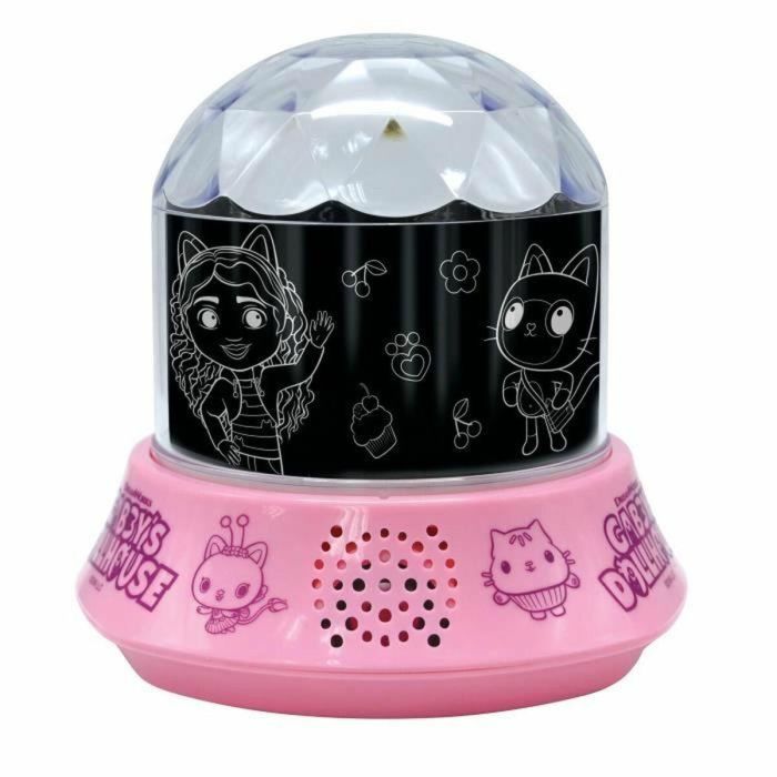 Lexibook LEX3380743105369 Luz nocturna infantil Gabby y la Casa Mágica con altavoz, proyecciones y melodías 4