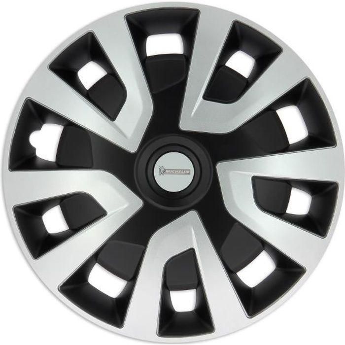 Michelin Embellecedores de Ruedas 16'' Juego de 4 - Utilidad Especial NVS - ABS Bicolor Lacado