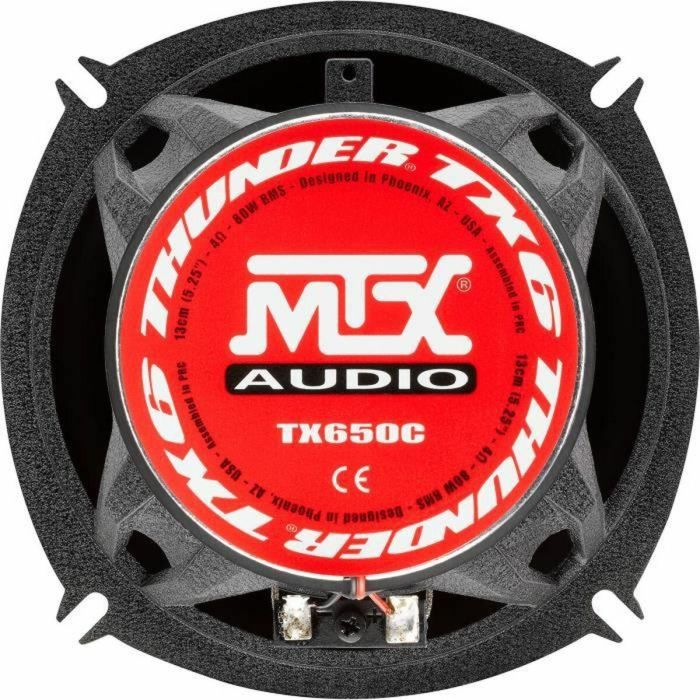 MTX TX650C Altavoces coaxiales 13cm 2 vías 80W RMS 320W Pico 4 Ohmios chasis aluminio tweeter neodimio cúpula seda 2 MTX TX650C Altavoces coaxiales 13cm 2 vías 80W RMS 320W Pico 4 Ohmios chasis aluminio tweeter neodimio cúpula seda 2