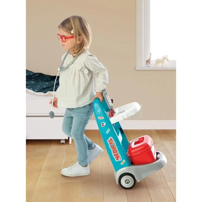 Smoby Carrito Médico Electrónico Infantil con Accesorios para Juegos de Rol