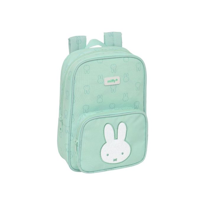 Mochila Safta Infantil Reciclada Y Repelente Agua Miffy Menta 280x200x80 mm