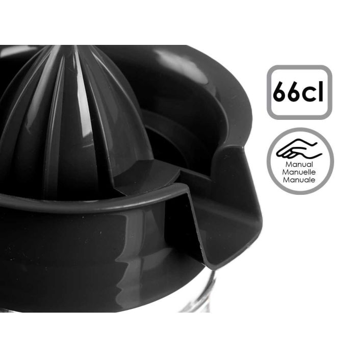 Exprimidor de Cristal Negro Vivalto 660 ml - 13.5x18.5x10 cm (24 Unidades) 3 Exprimidor de Cristal Negro Vivalto 660 ml - 13.5x18.5x10 cm (24 Unidades) 3