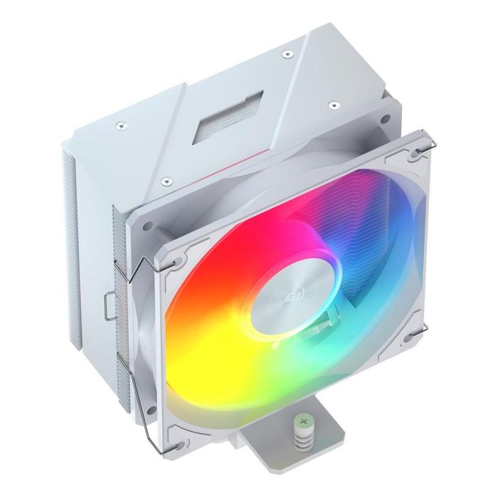 FSP NP5-WA Refrigerador de aire para CPU, 4 tubos de calor, LED multicolor, ventilador 120mm, compatibilidad AMD AM5/AM4 Intel LGA 1851/1700/1200, Blanco 3