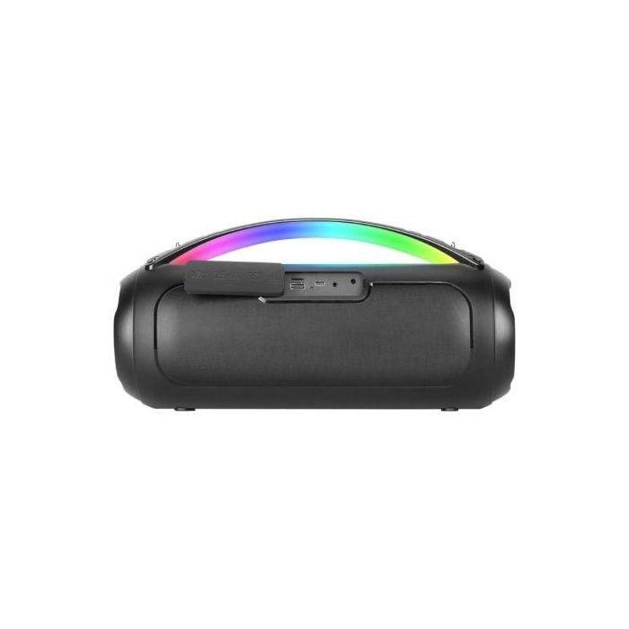 Mars Gaming MS-PULSE Altavoz Bluetooth Portátil 50W RMS Ultra-Bass RGB Negro | BT 5.3, USB, MicroSD, AUX, FM 2