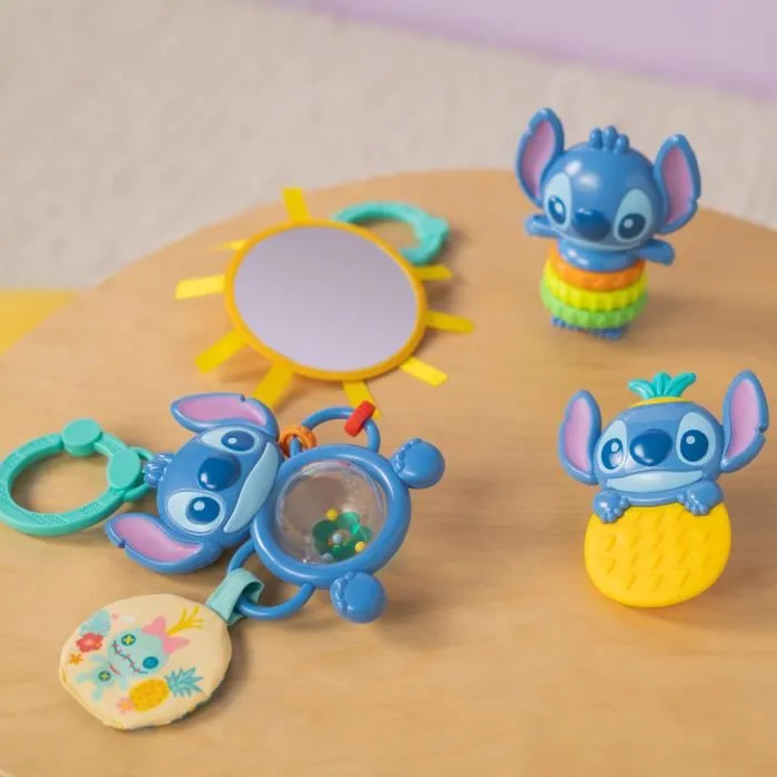 Bright Starts BRI0074451174733 Disney Baby Stitch Set de Regalo de Nacimiento con 4 Juguetes para Recién Nacidos, Sonajero, Mordedor y Juguetes Multisensoriales 2 Bright Starts BRI0074451174733 Disney Baby Stitch Set de Regalo de Nacimiento con 4 Juguetes para Recién Nacidos, Sonajero, Mordedor y Juguetes Multisensoriales 2