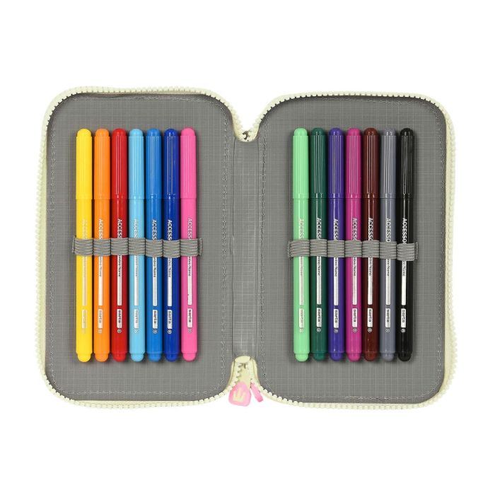 Estuche Escolar con Accesorios Glow Lab Magic flow Beige 12.5 x 19.5 x 4 cm (28 piezas) 3 Estuche Escolar con Accesorios Glow Lab Magic flow Beige 12.5 x 19.5 x 4 cm (28 piezas) 3