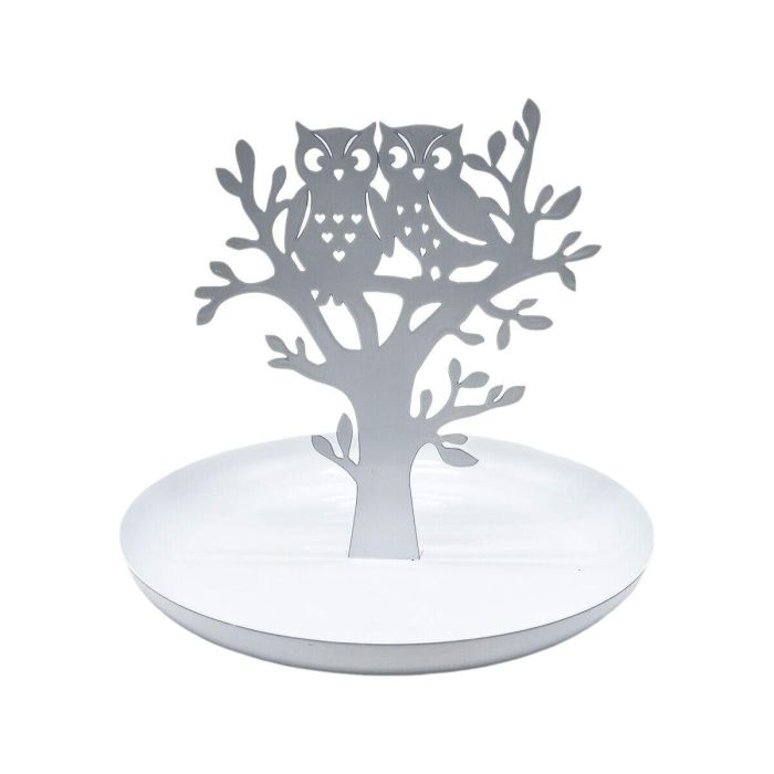 Joyero de Pie Versa Blanco Metal Hierro 15 x 13 x 15 cm Búhos 1 Joyero de Pie Versa Blanco Metal Hierro 15 x 13 x 15 cm Búhos 1