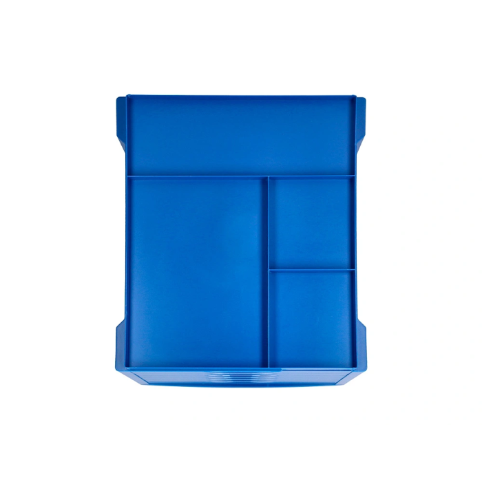 Q-connect Fichero Cajones Sobremesa 6 Cajones Organizador Azul Opaco para DIN A4 Folio Subcarpetas 6