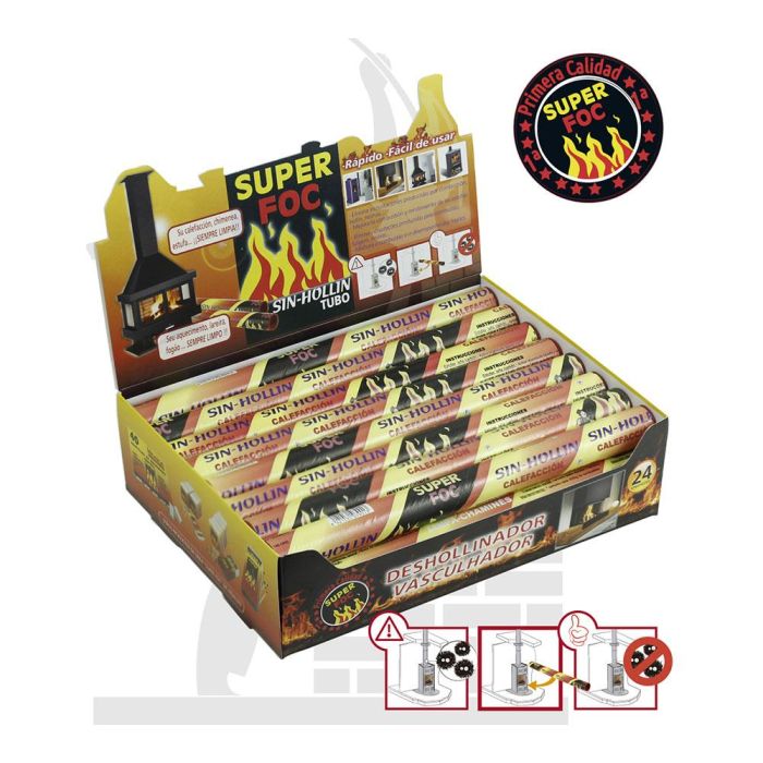 Super Foc 07901 Deshollinador Sin-hollin Tubo 175 g para Chimenea o Estufa 1