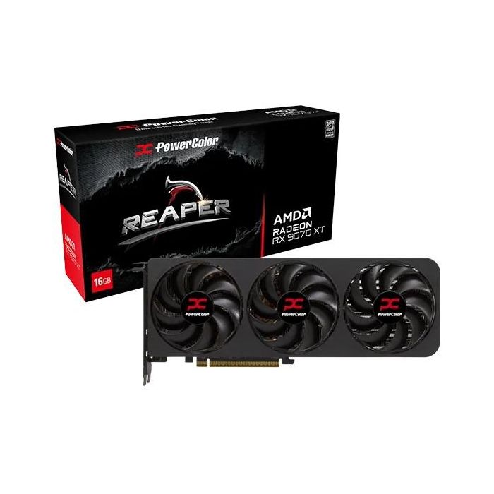 PowerColor Radeon RX 9070 XT 16GB GDDR6 3 Ventiladores Reaper Tarjeta Gráfica Gaming PCI Express 5.0 6 PowerColor Radeon RX 9070 XT 16GB GDDR6 3 Ventiladores Reaper Tarjeta Gráfica Gaming PCI Express 5.0 6