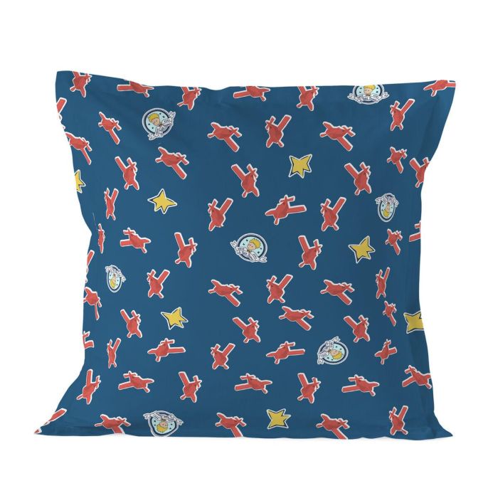 Funda de almohada HappyFriday Le Petit Prince Son avion Multicolor 80 x 80 cm