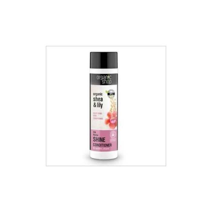 ORGANIC SHOP Acondicionador Brillo Nenúfar & Amaranto 280ml, con Manteca de Karité, para Cabello Brillante y Fácil de Manejar