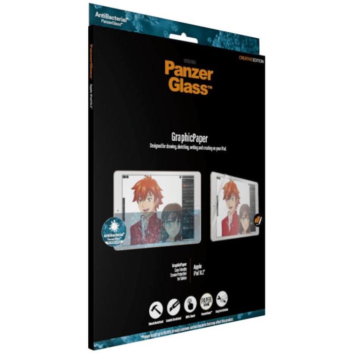 PanzerGlass Protector de Pantalla GraphicPaper para iPad 10.2" (2019-2021) - Emula Papel, Transparente, Antibacteriano 4