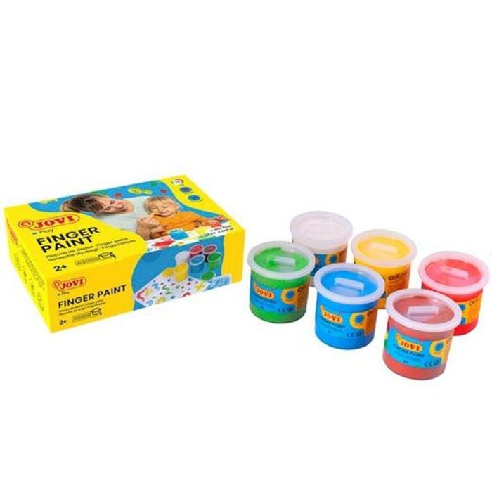 Pintura de Dedos Jovi Multicolor 125 ml 6 Piezas (6 Unidades) 1