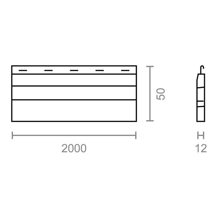 Micel Lama final de persiana Pr24 para 52 mm, PVC blanco, 52 mm x 2 m x 12 mm 1 Micel Lama final de persiana Pr24 para 52 mm, PVC blanco, 52 mm x 2 m x 12 mm 1