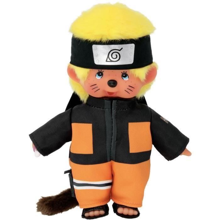 Bandai - Monchhichi - Peluche Monchhichi Naruto Shippuden - Peluche blandito de 20 cm para niños y adultos - SE241088 1 Bandai - Monchhichi - Peluche Monchhichi Naruto Shippuden - Peluche blandito de 20 cm para niños y adultos - SE241088 1