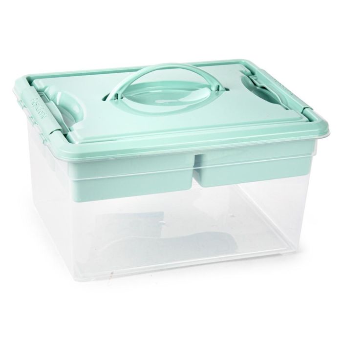 Caja Organizadora Plastico Plasticforte N 9 Con Bandeja Colores Surtidos 27x34x18 cm 2