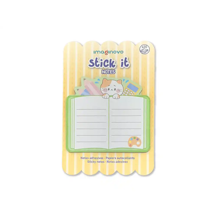 Imaginovo Bloc Notas Adhesivas Meow Fantasía 20 Hojas 70x70 mm 1