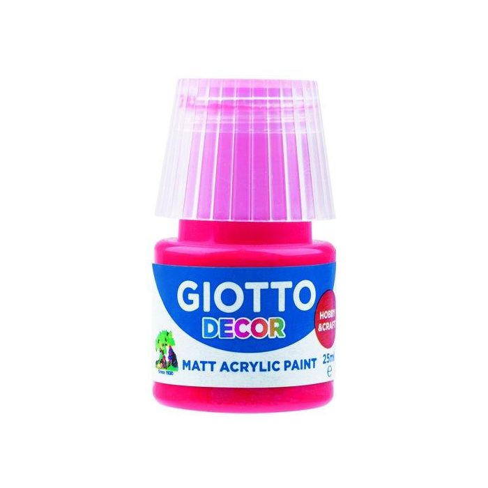 Pintura Acrilica Giotto 25 Ml (Bote) Rojo Bermellon 6 unidades