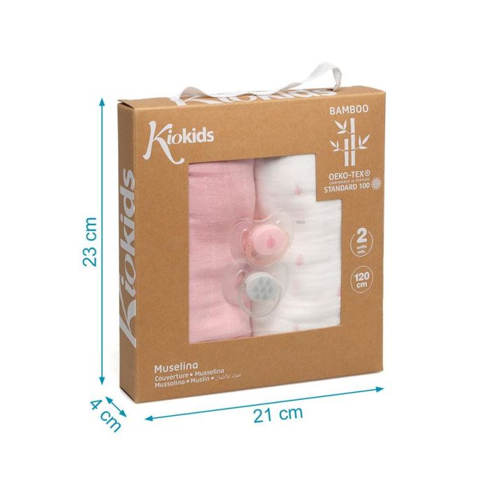 Set 2 Muselinas Y Chupetes +0 Rosa 4 Set 2 Muselinas Y Chupetes +0 Rosa 4