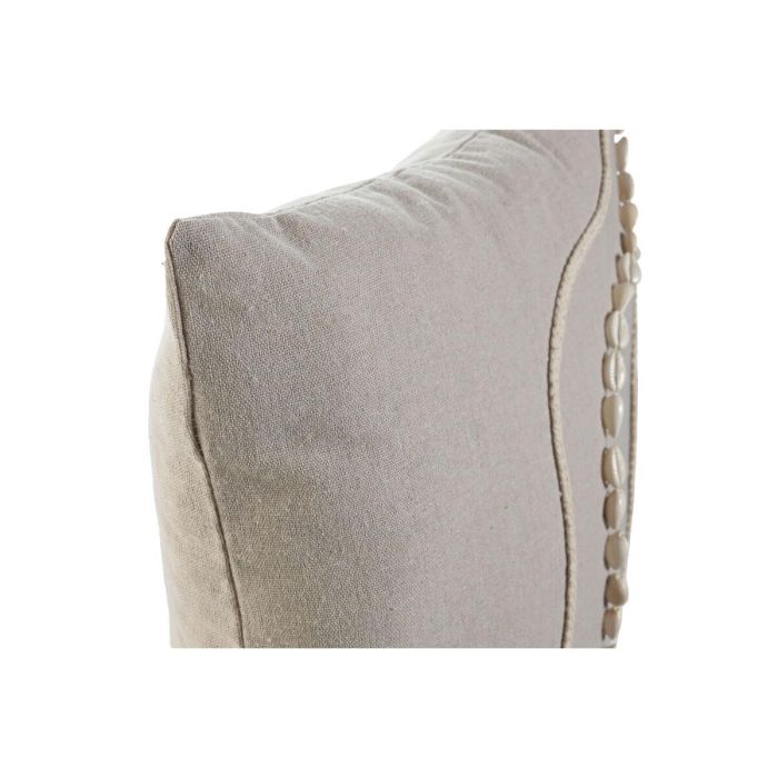 Cojin Boho DKD Home Decor Beige Blanco 45 x 45 cm 4