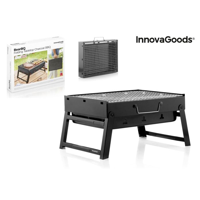 Barbacoa Plegable Portátil para Carbón BearBQ InnovaGoods Barbacoa Plegable Portátil para Carbón BearBQ InnovaGoods