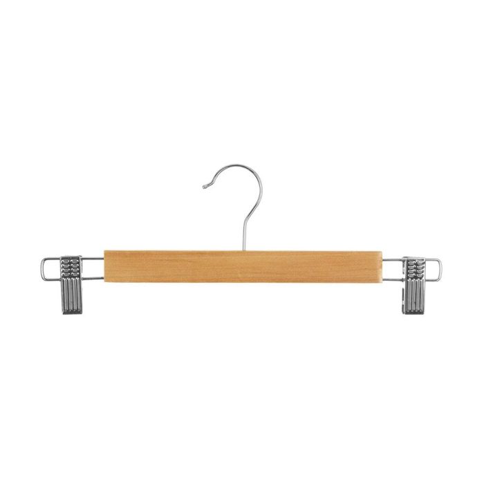 5Five Perchas para pantalones con detalle de madera y metal, 33.5 x 12 cm, pack de 3