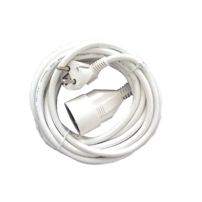 Cable alargador CHACON HO5VVF 3 x 1,5 mm²- 10 m - Blanco Cable alargador CHACON HO5VVF 3 x 1,5 mm²- 10 m - Blanco