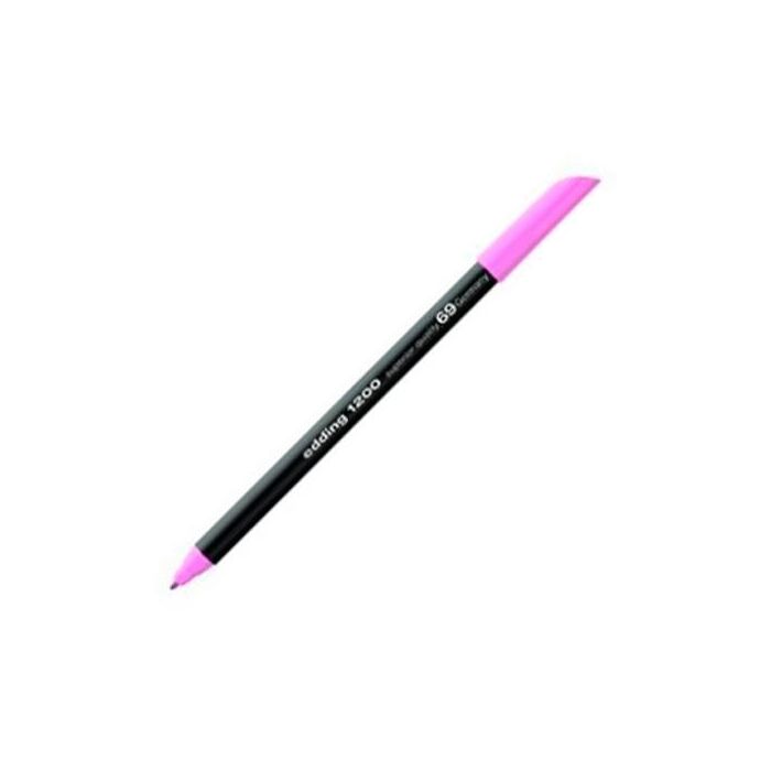 Edding Rotulador de Fibra 1200 Punta Fina 1mm Rosa Neón para Escritura y Bocetos (10 Unidades) (10 Unidades)