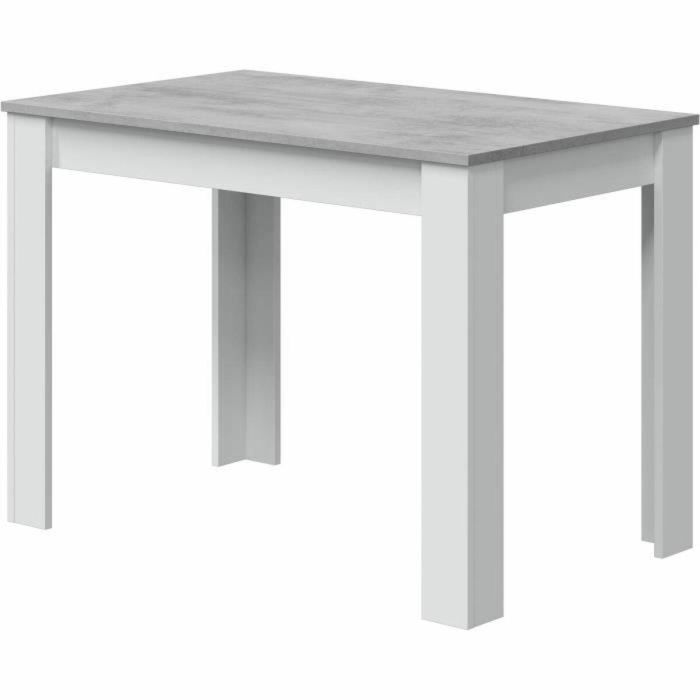 Mesa de comedor Cloe Rectangular Blanco Artik / Hormigón 109 x 67 x 78 cm 2