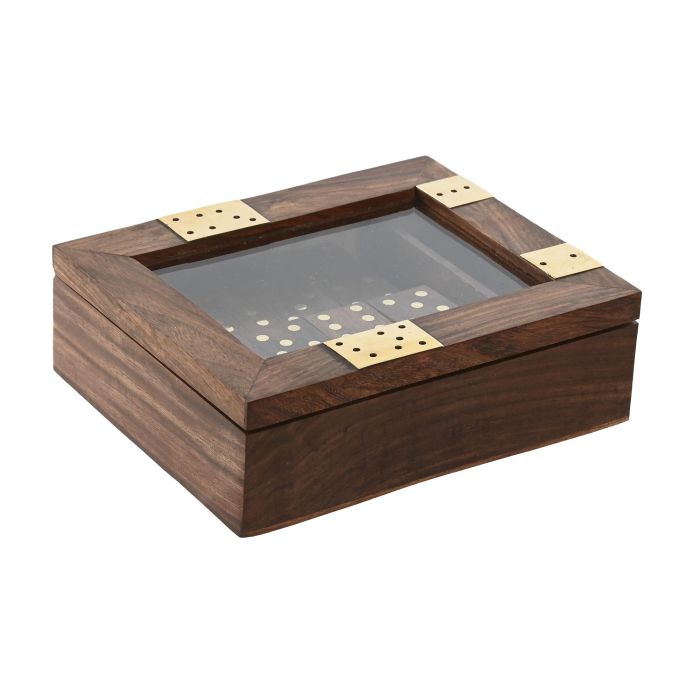 Juego Colonial DKD Home Decor Marron Dorado 12.5 x 4.6 x 15 cm Set de 3 (2 Unidades) 1 Juego Colonial DKD Home Decor Marron Dorado 12.5 x 4.6 x 15 cm Set de 3 (2 Unidades) 1