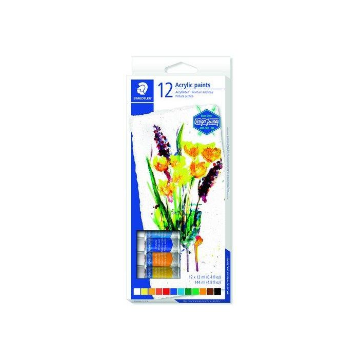 Pintura Acrilica Staedtler 8500 12 Ml (Tubo) Estuche De 12